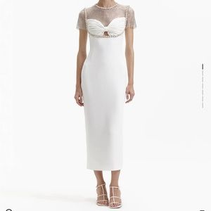 Self Portrait Diamante Crepe Midi Dress
